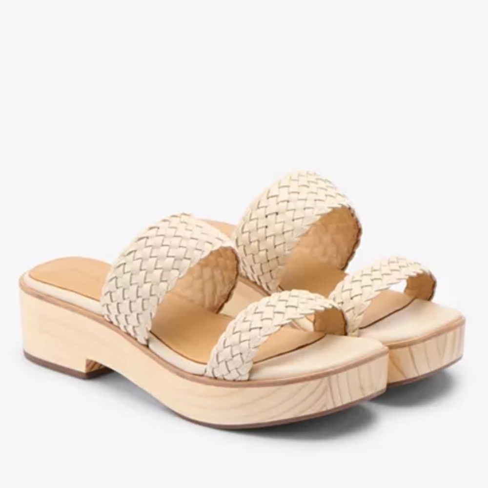 Ellie All Day Clog In Woven Bone Size 7.5